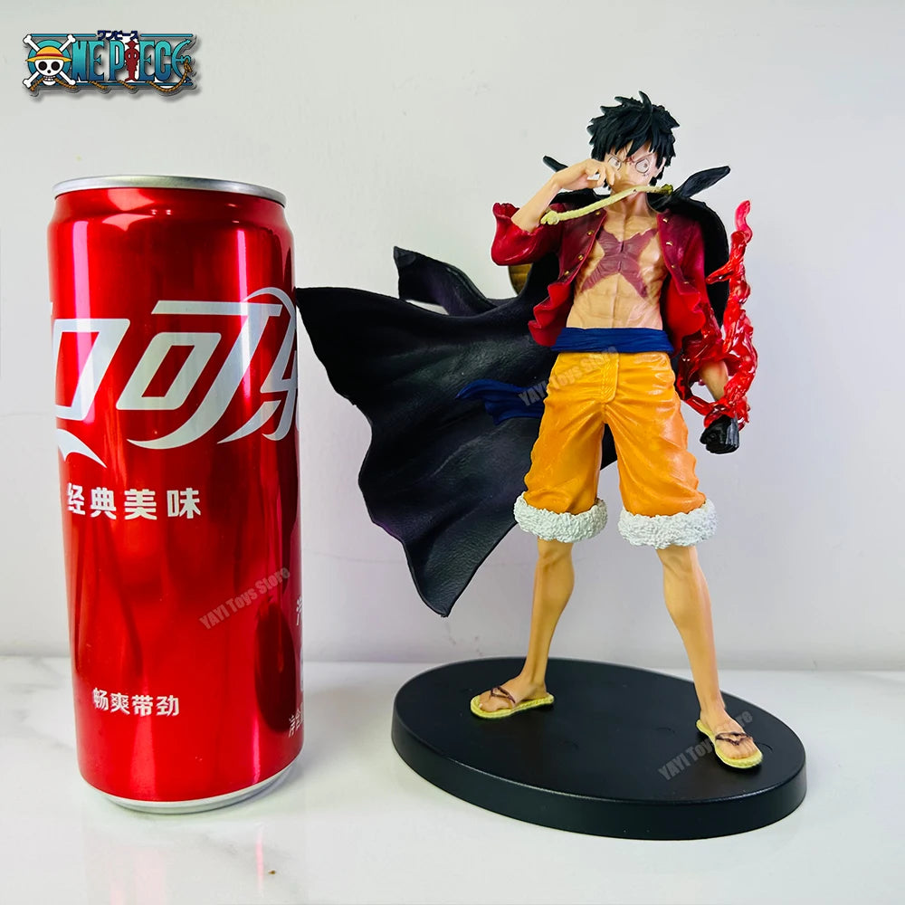 One Piece figure anime theater fire fist Luffy model ornaments tide play
