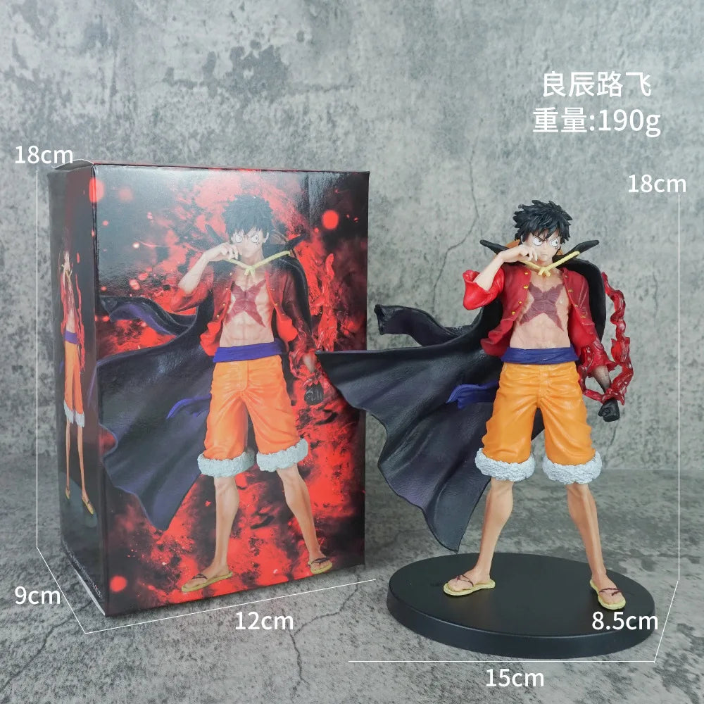 One Piece figure anime theater fire fist Luffy model ornaments tide play