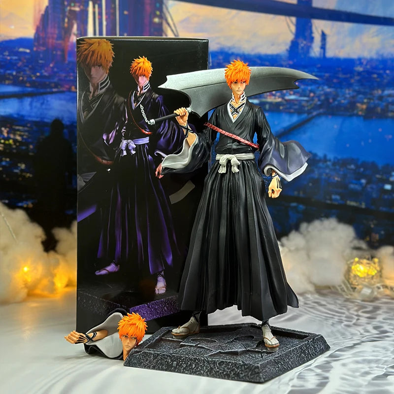 Anime Bleach Kurosaki Ichigo Ulquiorra Cifer Resurreccion Segunda Etapa 40cm Action Figure Gk Pvc Collectible Model Gifts Toys